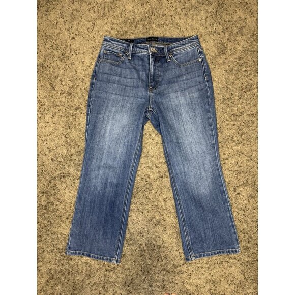 TALBOTS Demi Boot Crop Jeans Capri Mid Rise Casual Basic Preppy 4P Petite 28x22 - Picture 1 of 7